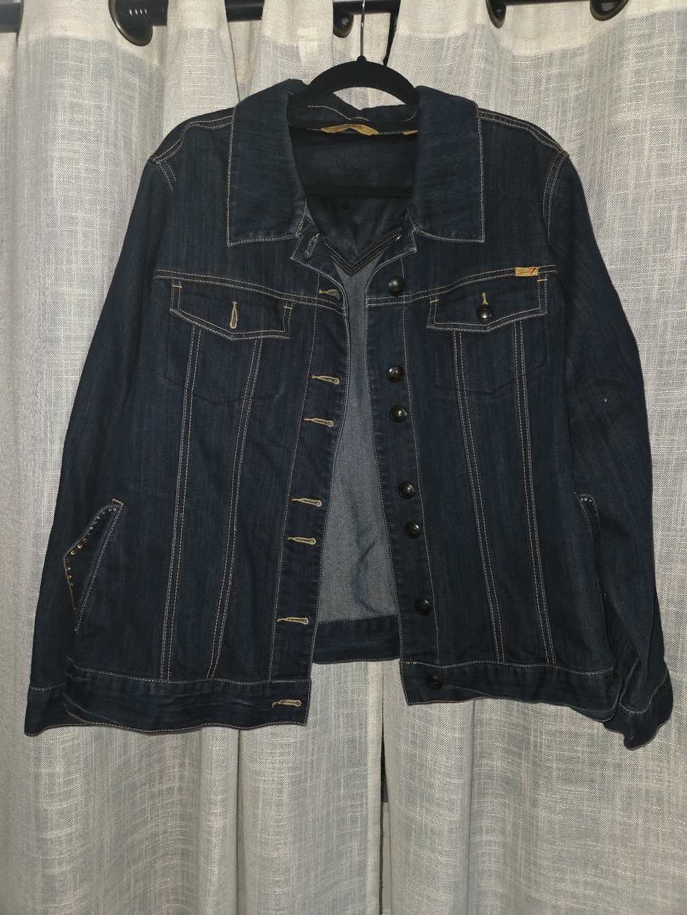 Seven 7 Luxe Dark Blue Denim Jacket - Woman 22/24